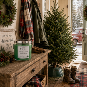 Christmas Tree 2-Wick Candle | Fresh Pine & Evergreen | Farmhouse World