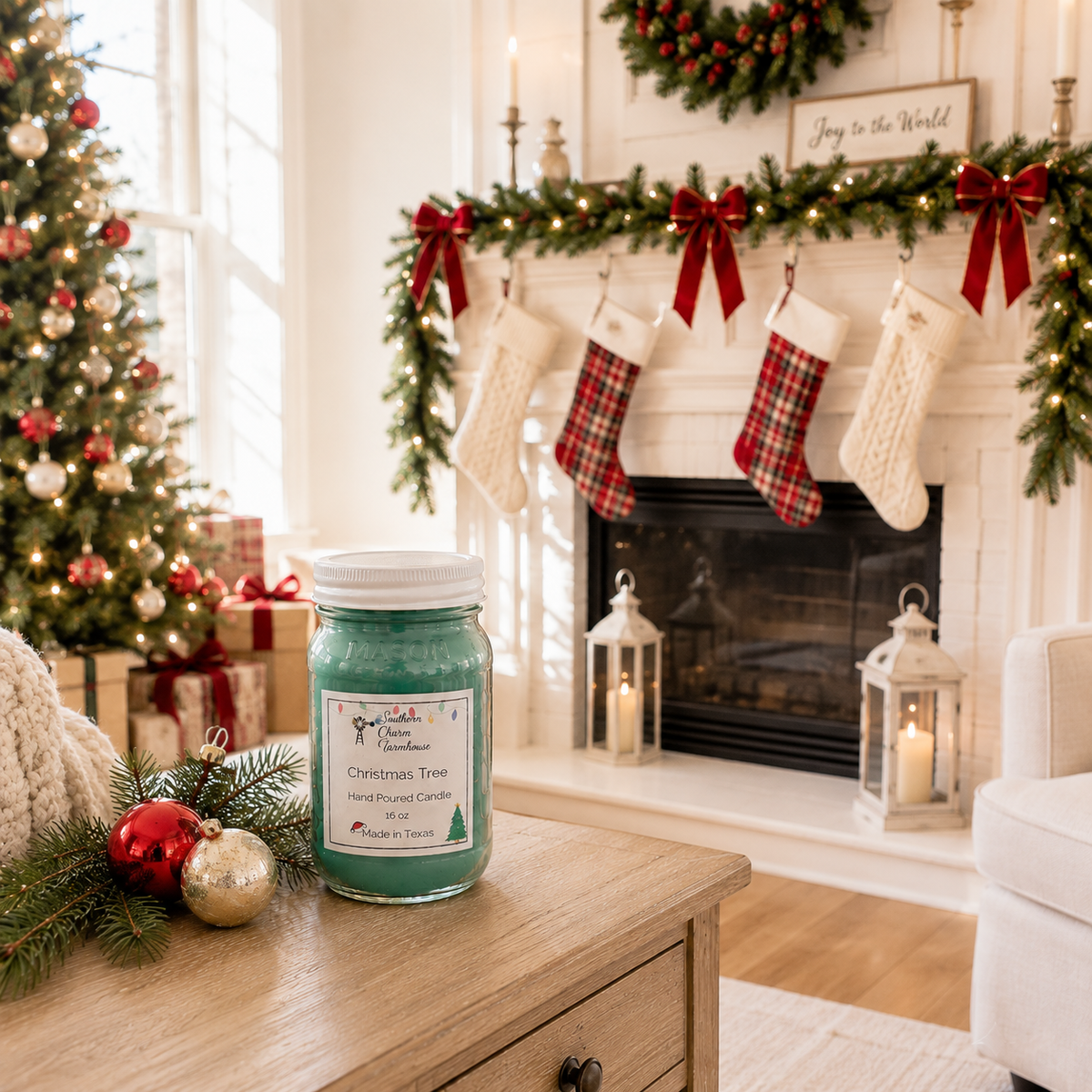 Christmas Tree Candle & Wax Melt | Fresh Evergreen | Farmhouse World