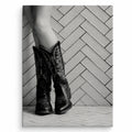 Cowboy boot photography canvas wall decor for Western interiors
