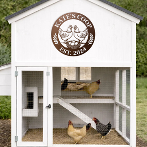 Chicken mom gift sign for backyard chicken coop