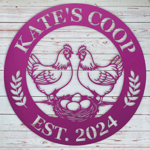 Custom chicken sign for barn shed or fence
