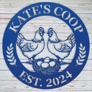 Round chicken coop decor for backyard hens Blue