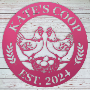Outdoor farmhouse chicken coop wall decor