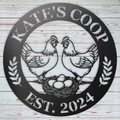 Custom chicken coop sign for backyard flock decor