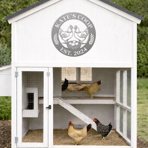 Backyard flock sign for coop gate