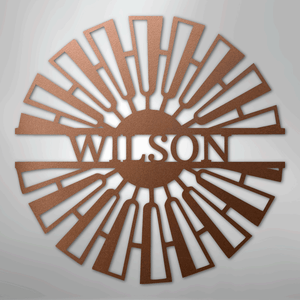 Fancy Windmill Monogram -Metal Sign cooper