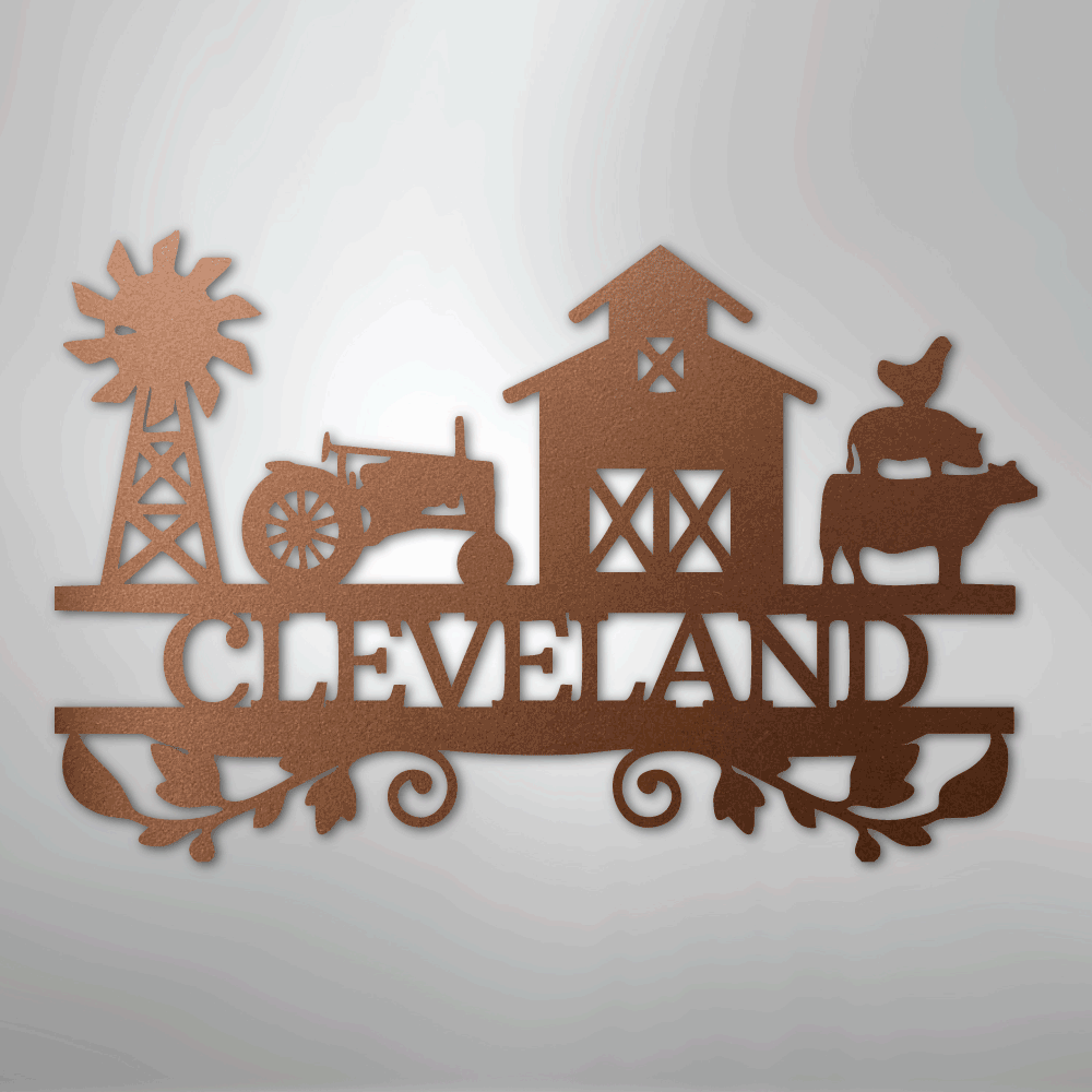 Custom Farm Life Metal Sign Cooper