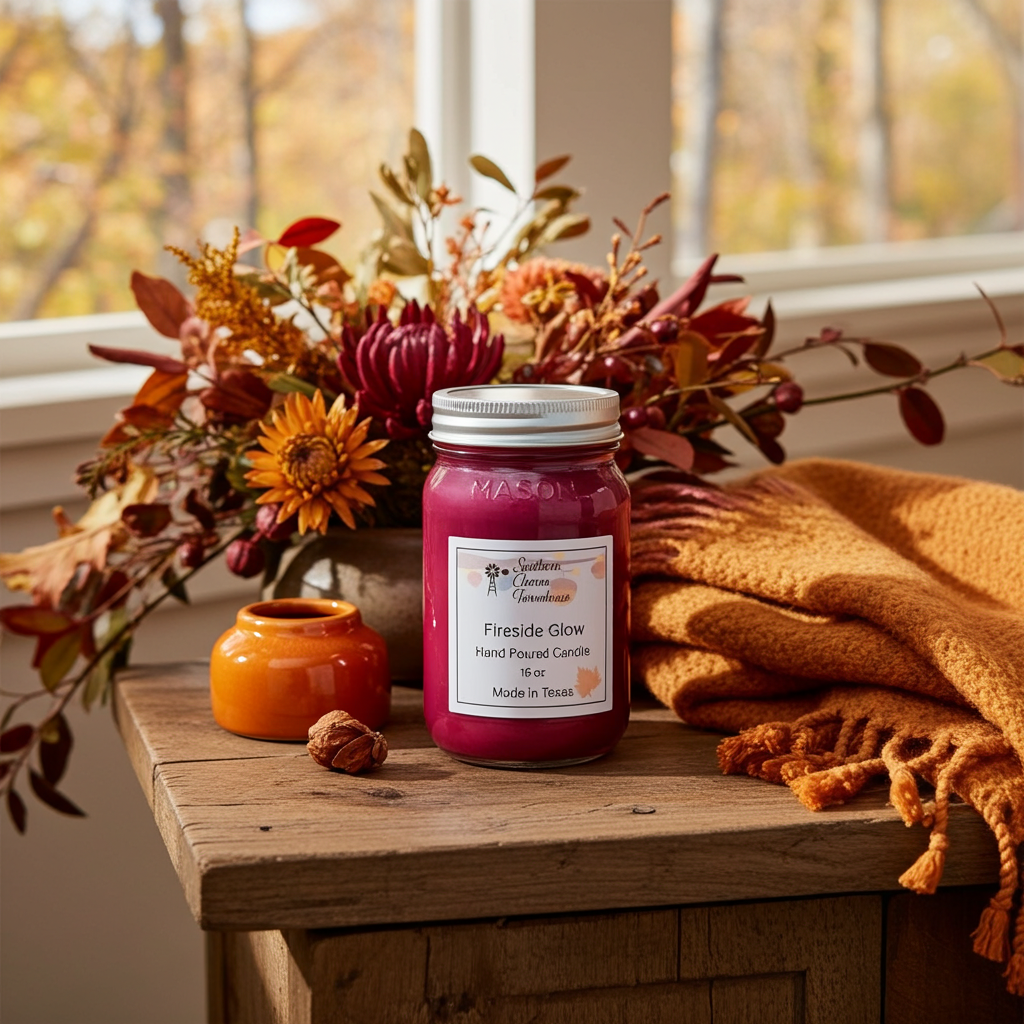 Fireside Glow Candle & Wax Melt | Smoky Woods | Farmhouse World