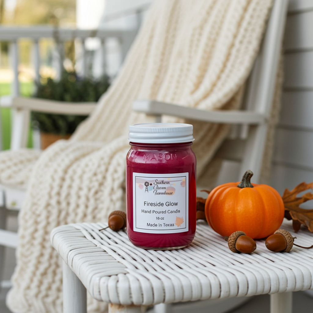 Fireside Glow Candle & Wax Melt | Smoky Woods | Farmhouse World
