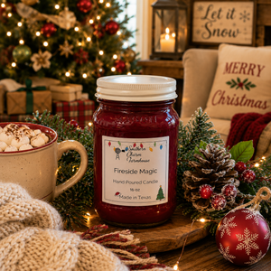 Fireside Magic Candle & Wax Melt | Marshmallow & Woods | Farmhouse World