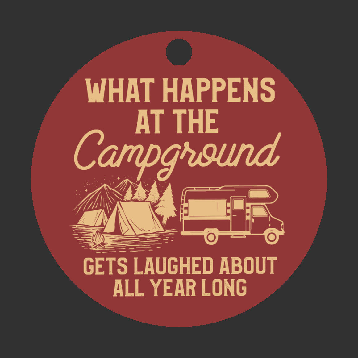 Funny Camping Christmas Gift Ornament | Farmhouse World