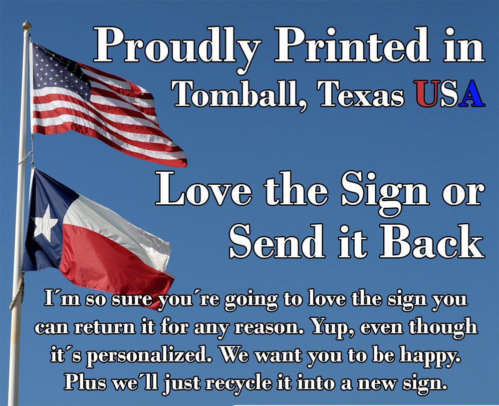 Funny chicken metal sign designed printed and cut in Texas