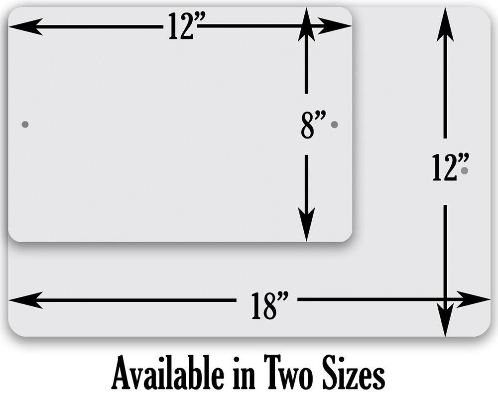 Rectangular chicken lover sign with dimensions labeled as 12x8 inches and 12x18 inches, indicating two size options.