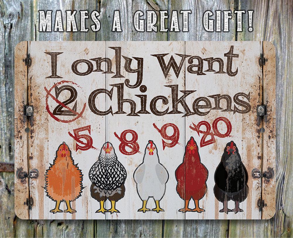 Funny chicken mom gift with I Only Want Chickens saying
