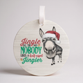 Funny Donkey Christmas Gift Ornament - Jingle All The Way | Farmhouse World