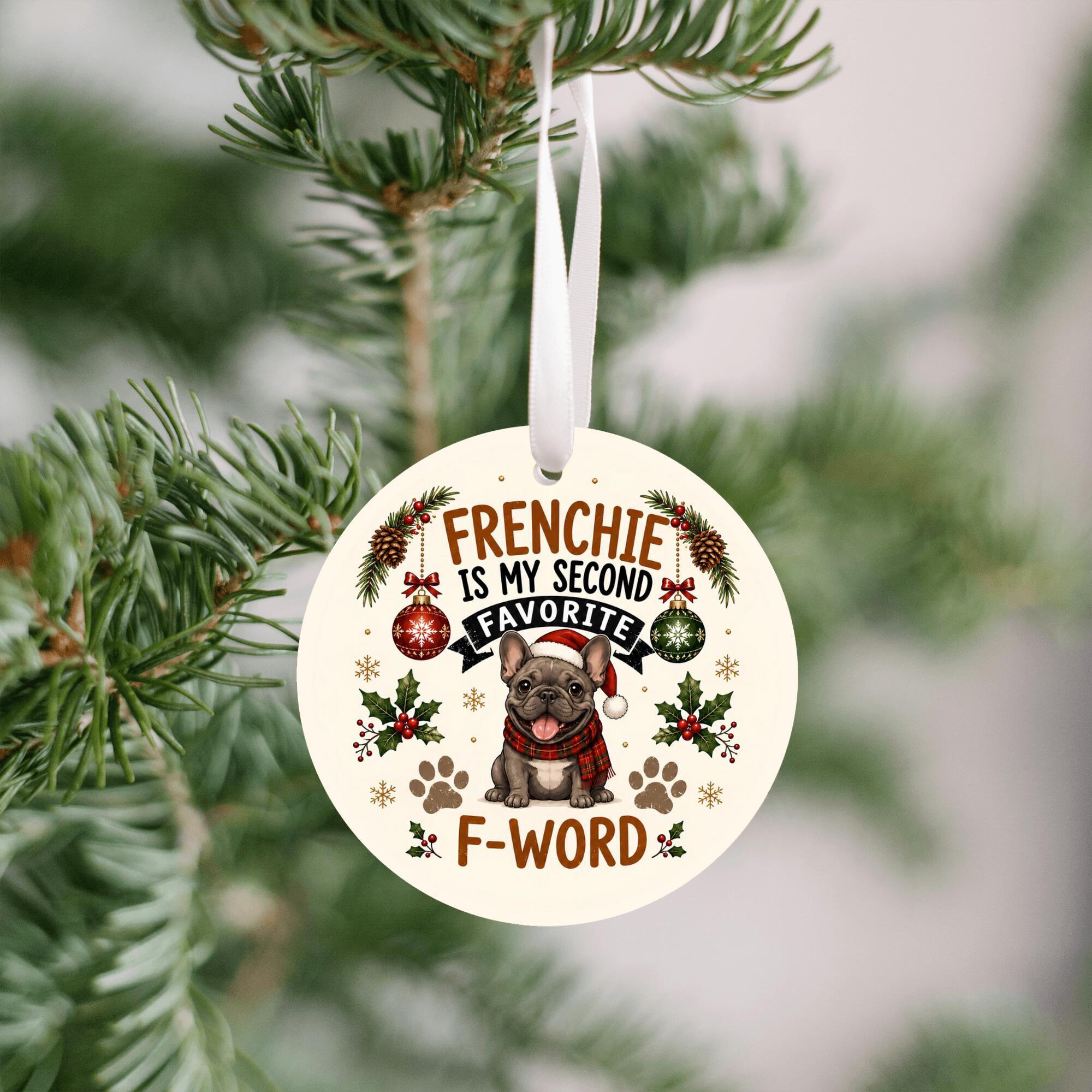 Frenchie dog ornament for Christmas tree