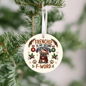 Frenchie dog ornament for Christmas tree