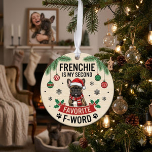 funny dog ornament for Frenchie lovers