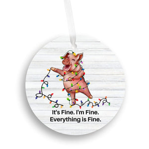 Funny Pig Ornament | Farmhouse World