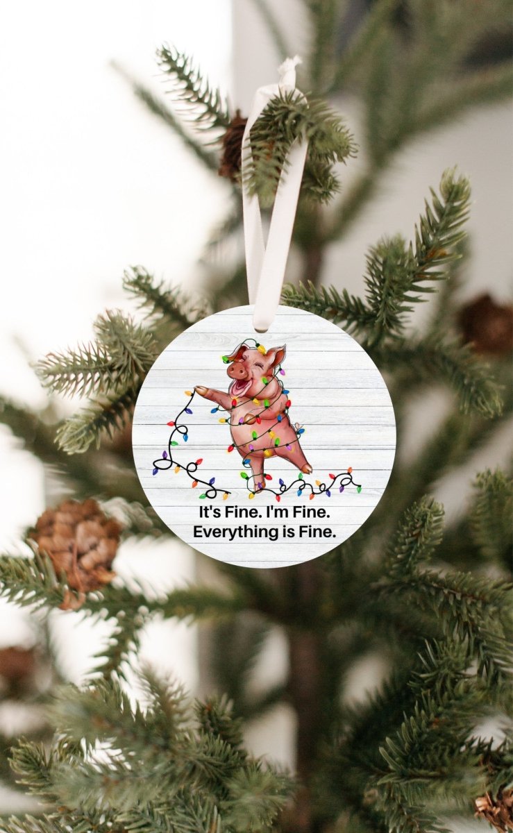 Funny Pig Ornament | Farmhouse World