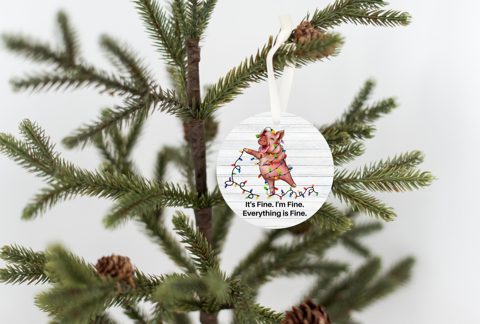 Funny Pig Ornament gift | Farmhouse World