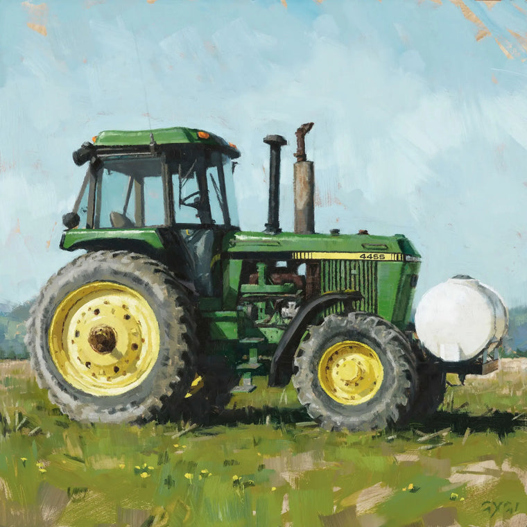 Green Tractor Canvas Wall Art - 5" to 20" Sizes | Farmhouse World
