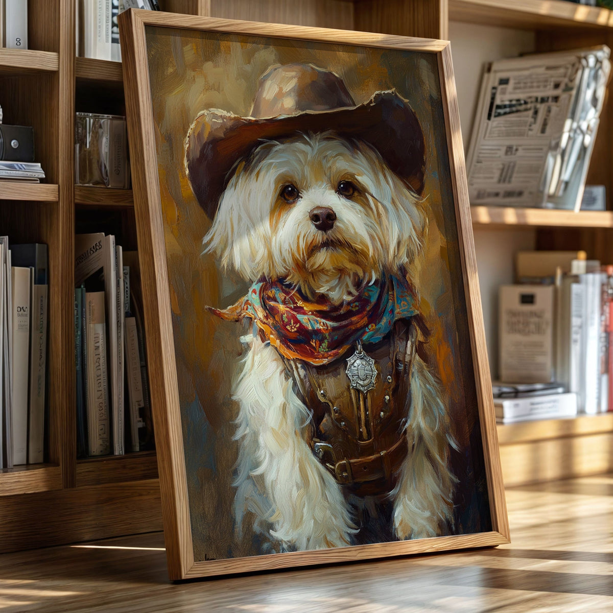 Havanese Western Outlaw | Western Wall Art | Farmhouse World