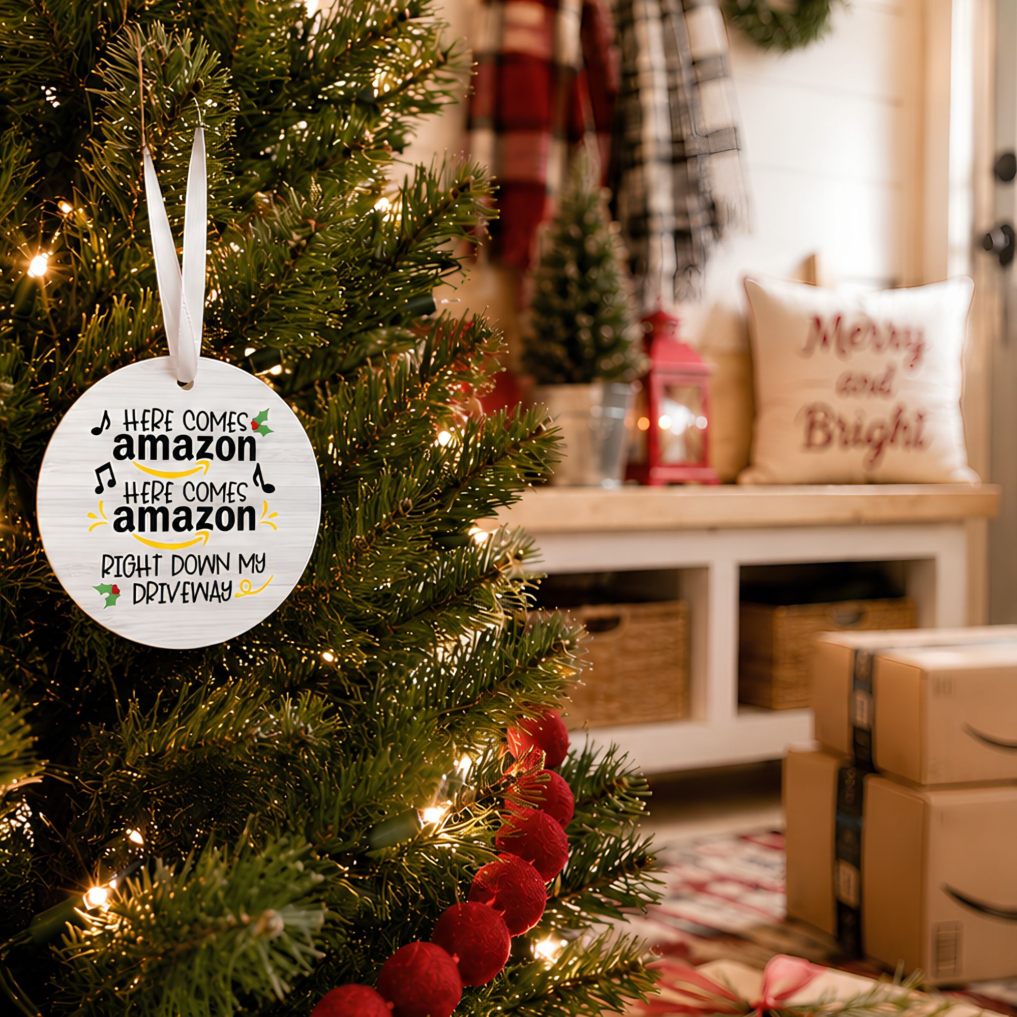 Christmas ornament for Amazon shopper