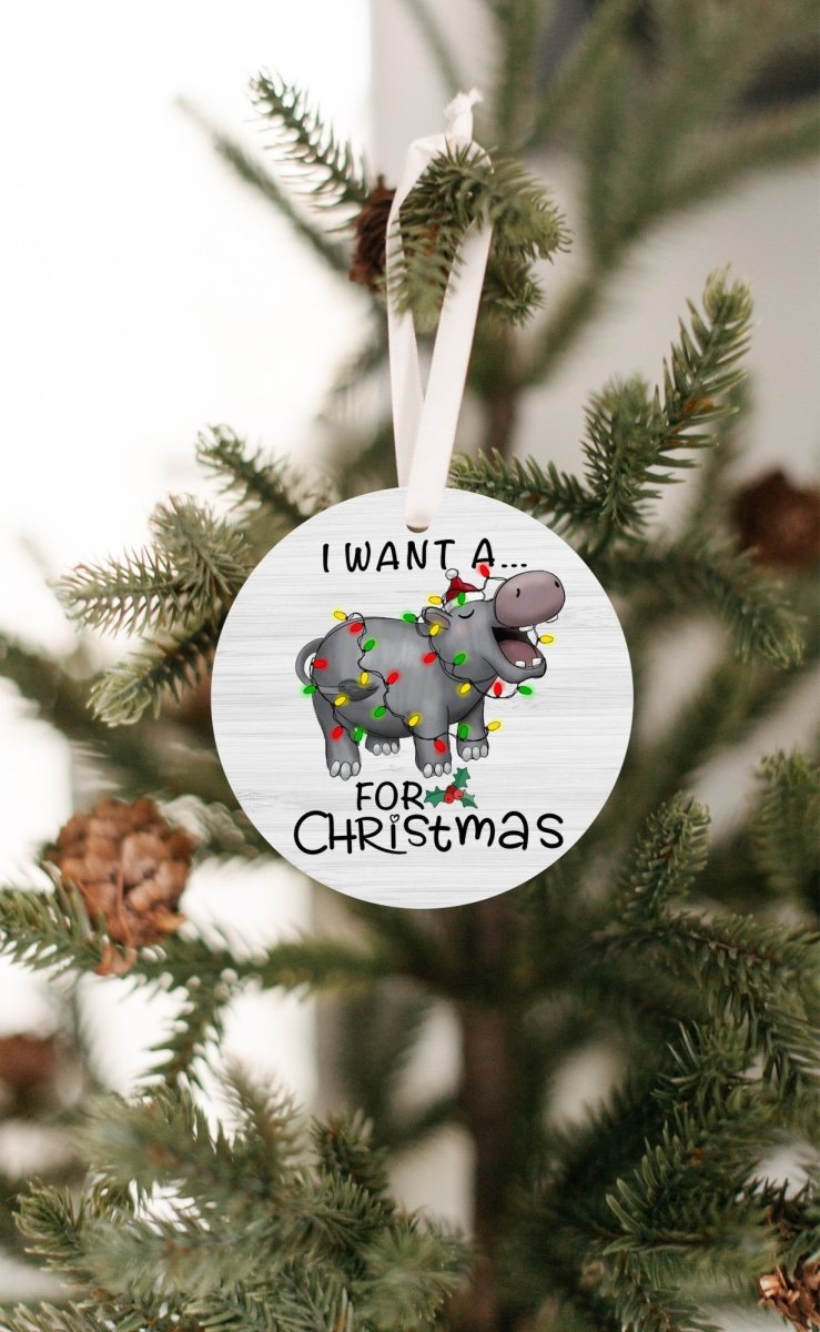 Hippopotamus Christmas Ornament | Farmhouse World