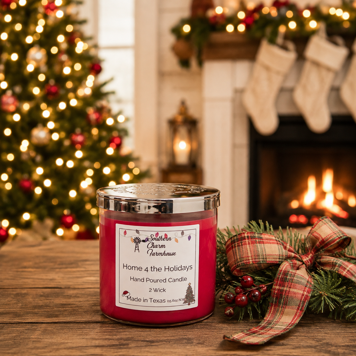 Home 4 the Holidays 2-Wick Candle | Cinnamon & Clove | Farmhouse World