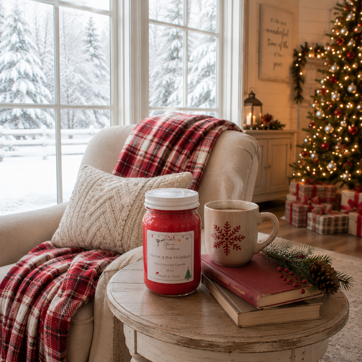 Home 4 the Holidays Candle & Wax Melt | Fir & Cinnamon | Farmhouse World