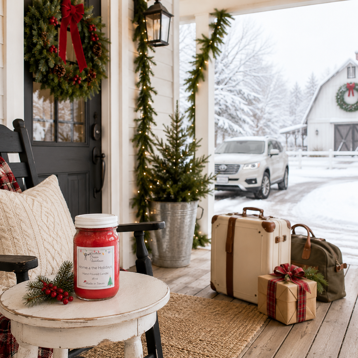 Home 4 the Holidays Candle & Wax Melt | Fir & Cinnamon | Farmhouse World