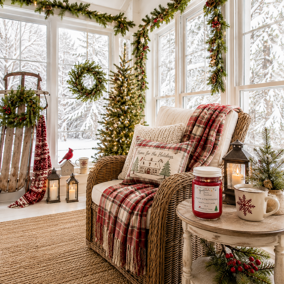 Home 4 the Holidays Candle & Wax Melt | Fir & Cinnamon | Farmhouse World