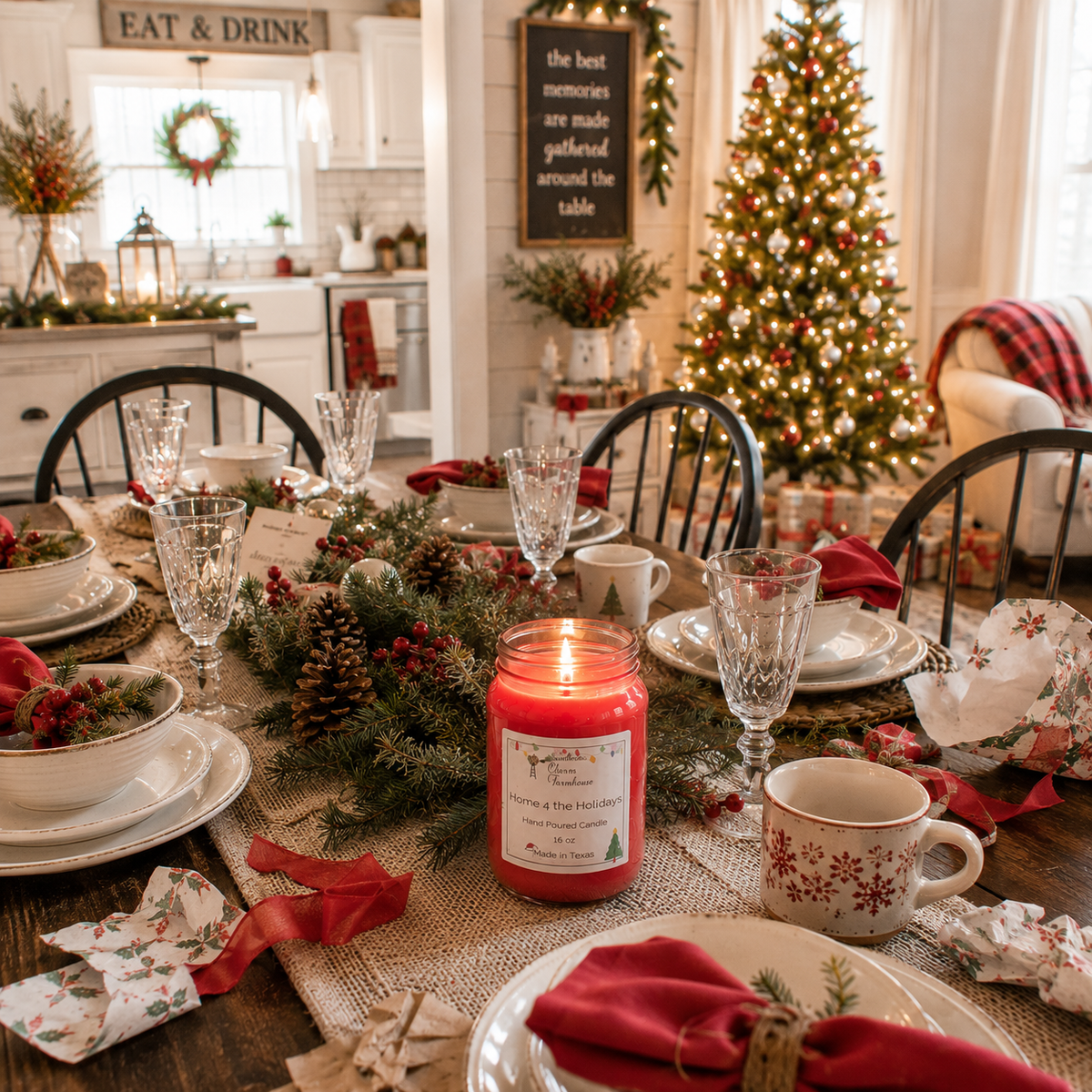 Home 4 the Holidays Candle & Wax Melt | Fir & Cinnamon | Farmhouse World