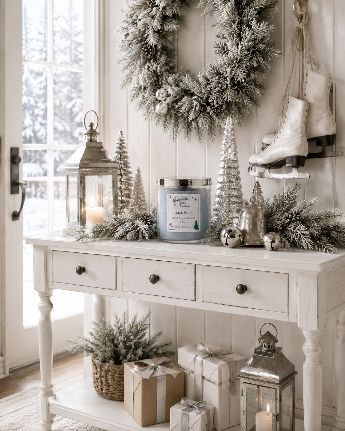 Jack Frost 2-Wick Candle | Mint, Eucalyptus & Vanilla | Farmhouse World