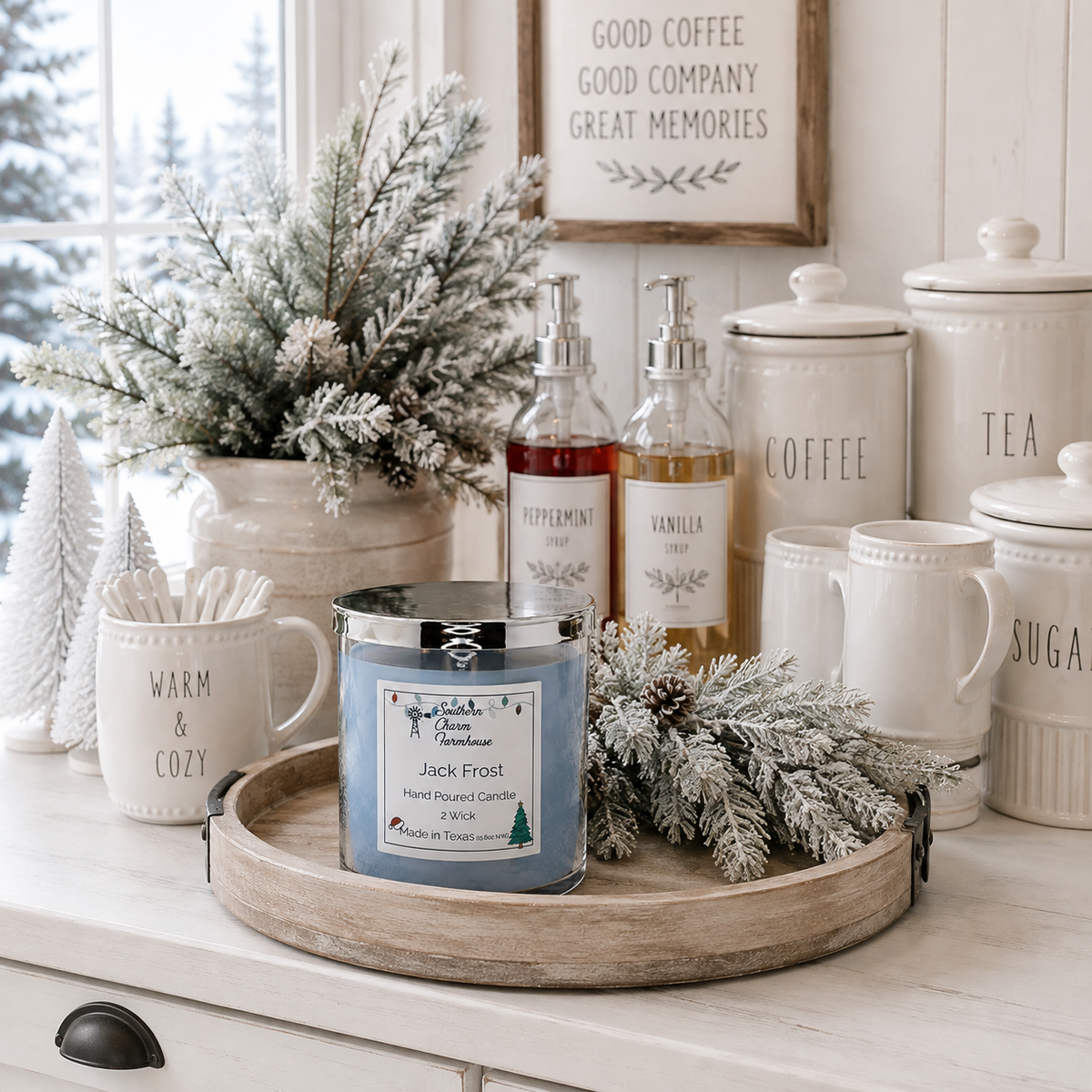 Jack Frost 2-Wick Candle | Mint, Eucalyptus & Vanilla | Farmhouse World
