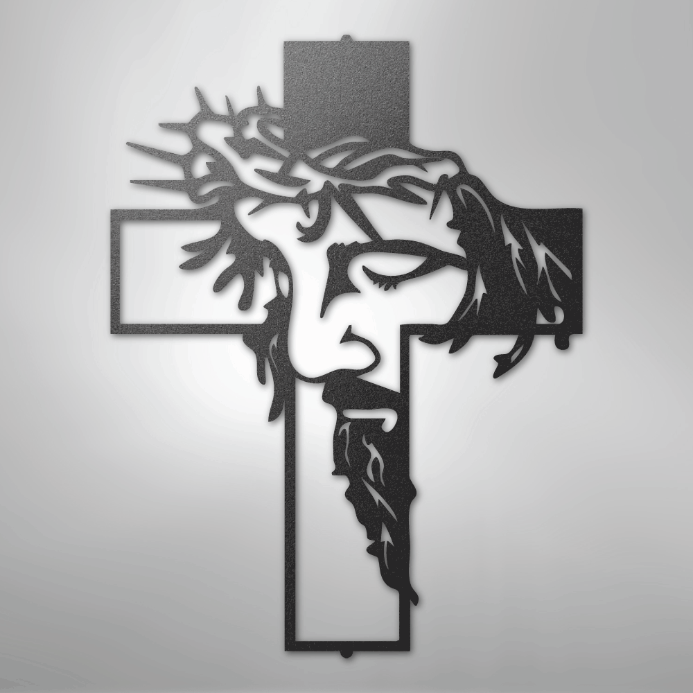 Jesus Cross Wall Art black