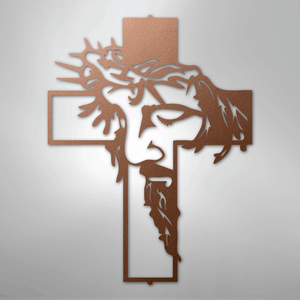 Jesus Cross Wall Art copper