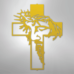 Jesus Cross Wall Art yellow