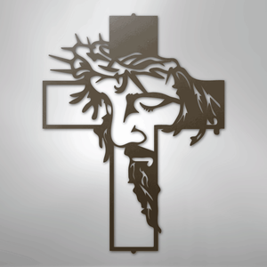 Jesus Cross Wall Art brown