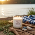 Lakeside Cabin 2-Wick Candle | Fresh Air & Amber | Farmhouse World