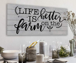 Life Is Better On The Farm Farmhouse Wall Art | Canvas & Print | Farmhouse World