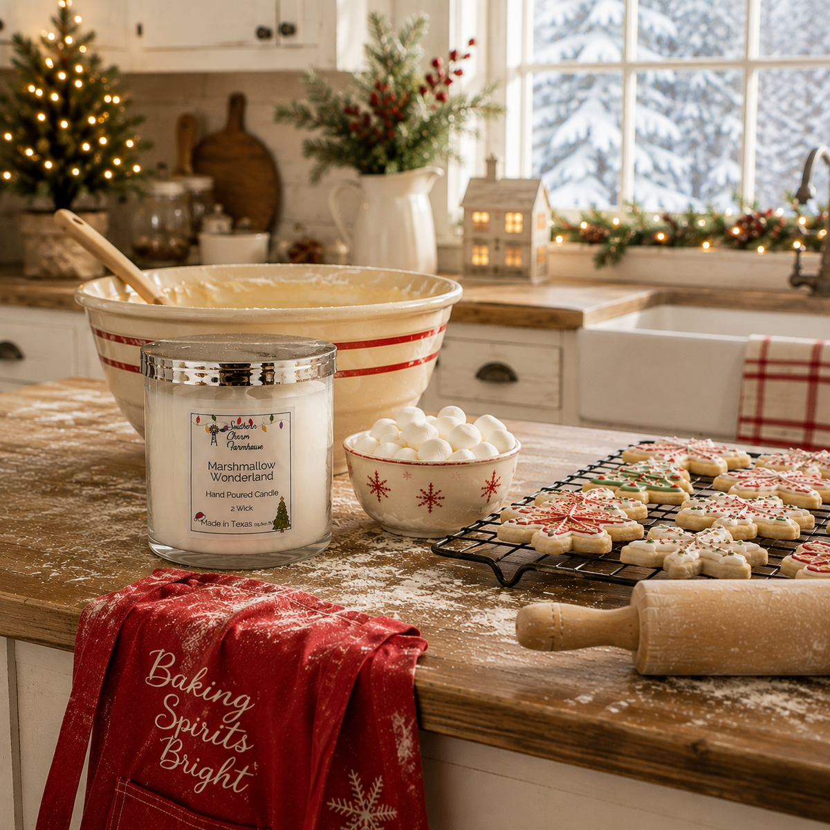 Marshmallow Wonderland 2-Wick Candle | Vanilla & Coconut | Farmhouse World