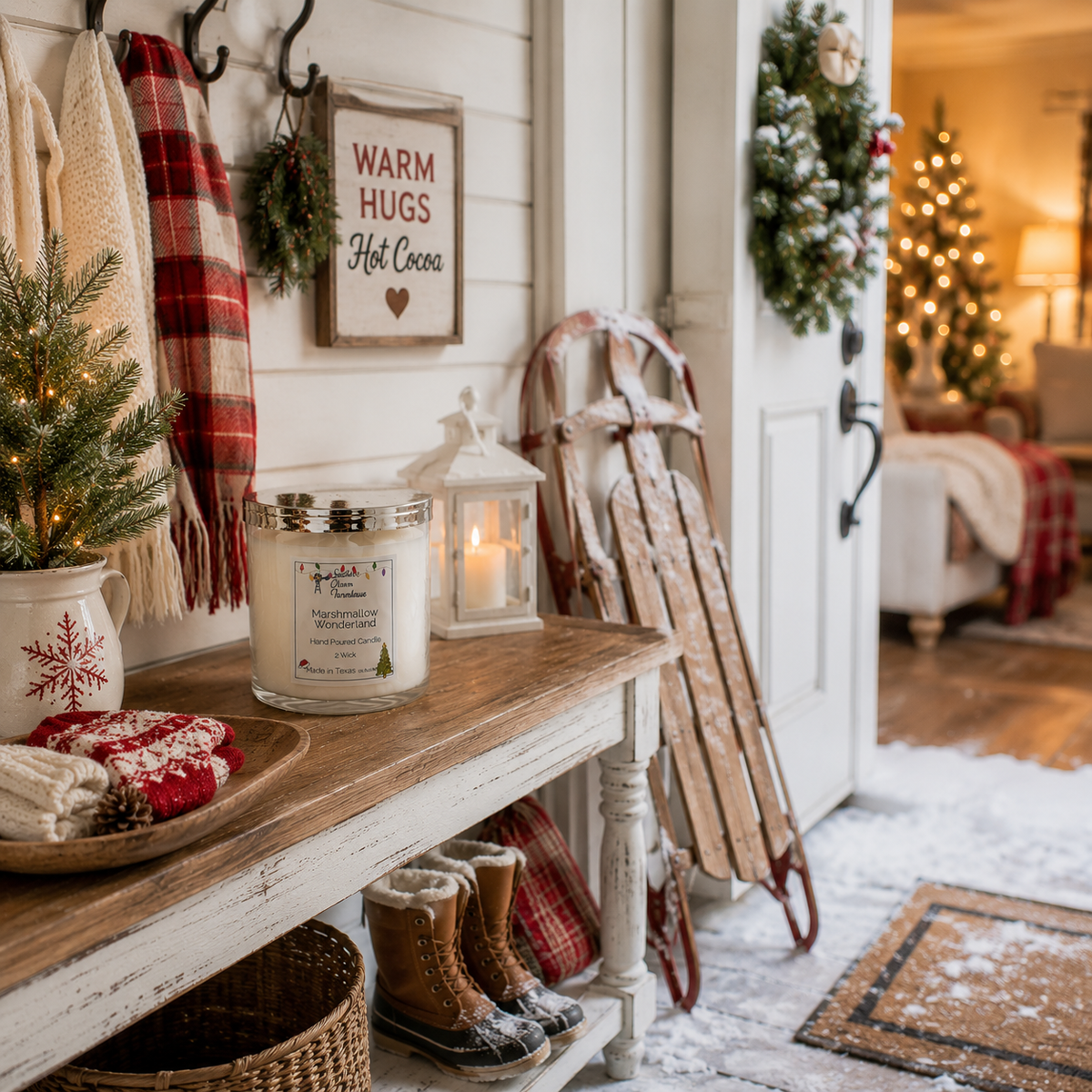 Marshmallow Wonderland 2-Wick Candle | Vanilla & Coconut | Farmhouse World