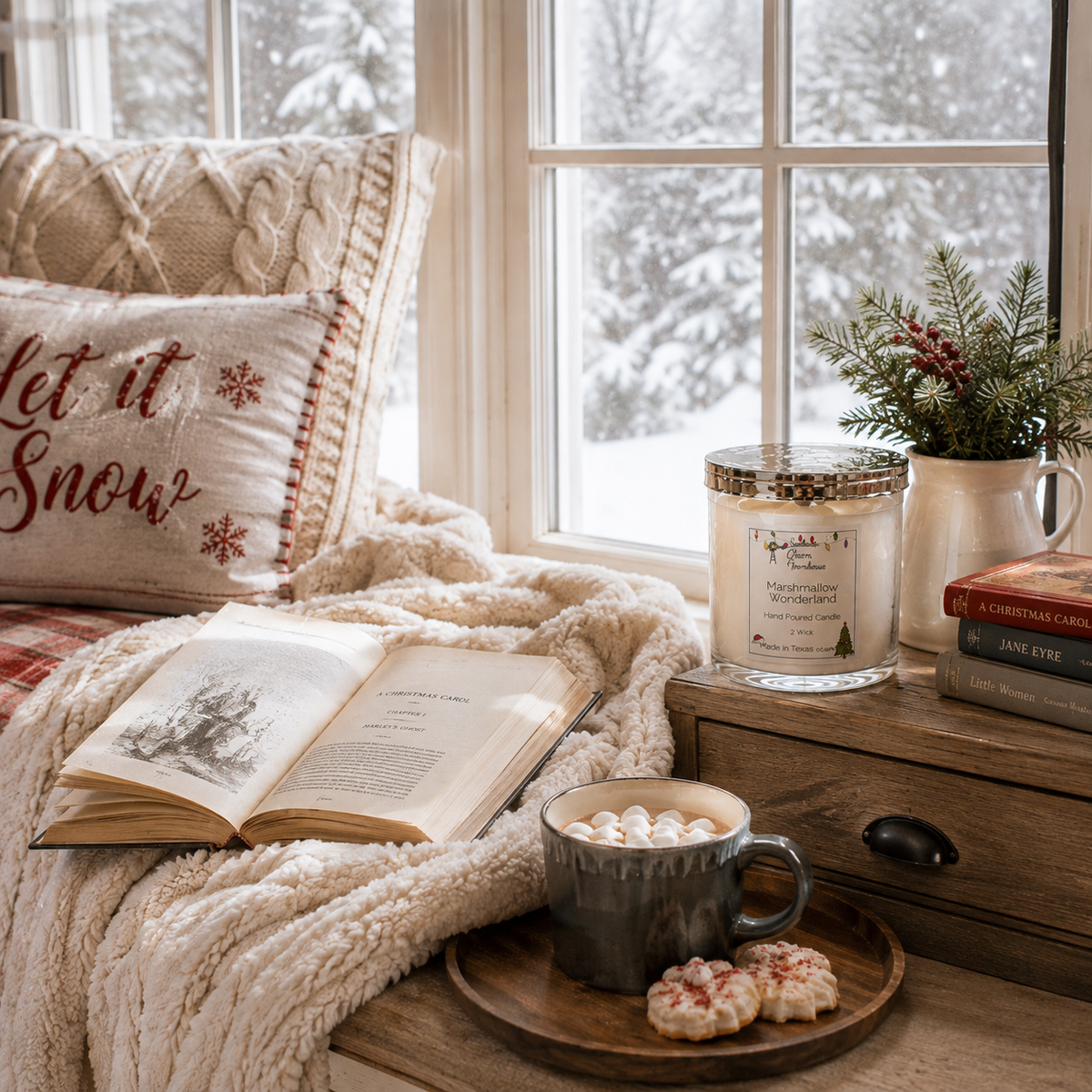 Marshmallow Wonderland 2-Wick Candle | Vanilla & Coconut | Farmhouse World