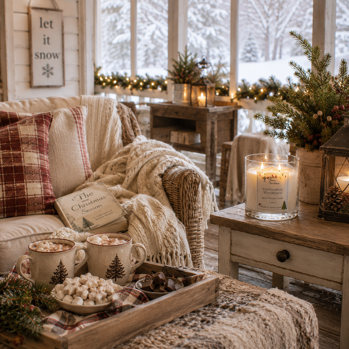 Marshmallow Wonderland 2-Wick Candle | Vanilla & Coconut | Farmhouse World