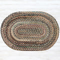 Multi-color braided oval jute rug in traditional farmhouse style