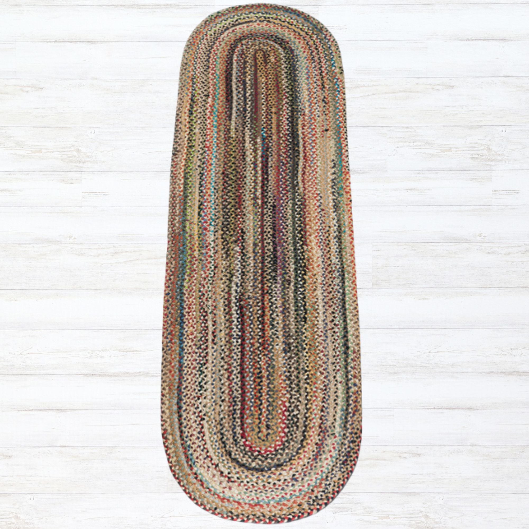 Natural jute runner rug for hallway or kitchen