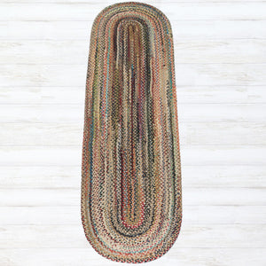 Natural jute runner rug for hallway or kitchen