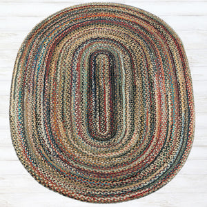 Multi-color natural fiber rug for country home decor
